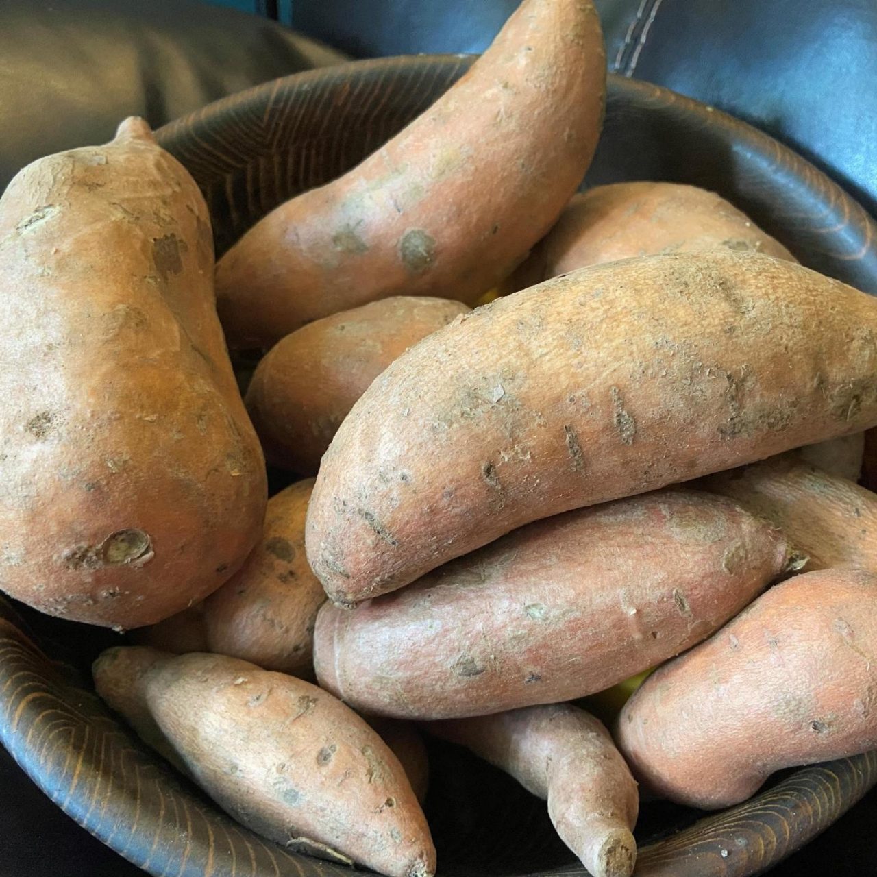 Sweet potatoes in a bowl