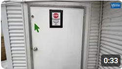 Goose Droppings on Poultry House Door - Importance of hand sanitation