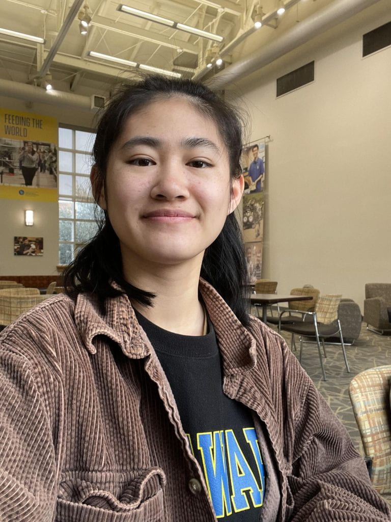 Ann posing for the camera.