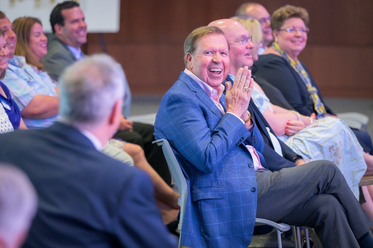 Don Sparks laughs with guests at his 2024 legacy celebration