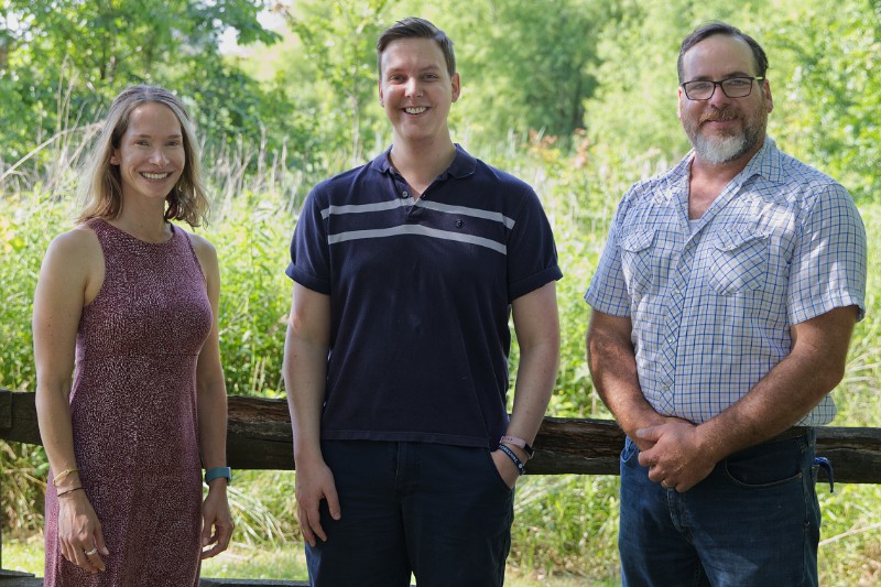 Photo of (from left to right) Angelia Seyfferth, Thomas Benson and Larry Armstrong