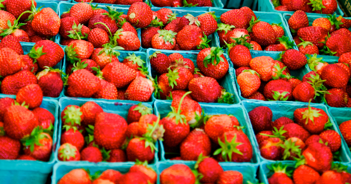 Strawberries for sale at a Farmer's Market