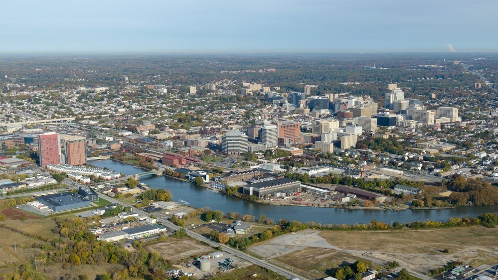 Aerials of Main Campus and surrounding points of interest in Newark and Wilmington DE, on October 24, 2015. - (Evan Krape / University of Delaware)