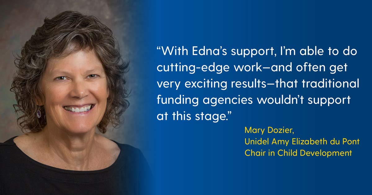 Mary Dozier, UD professor of child development Mary Dozier, UD professor of child development