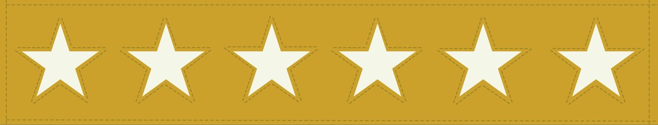 Stars across gold background