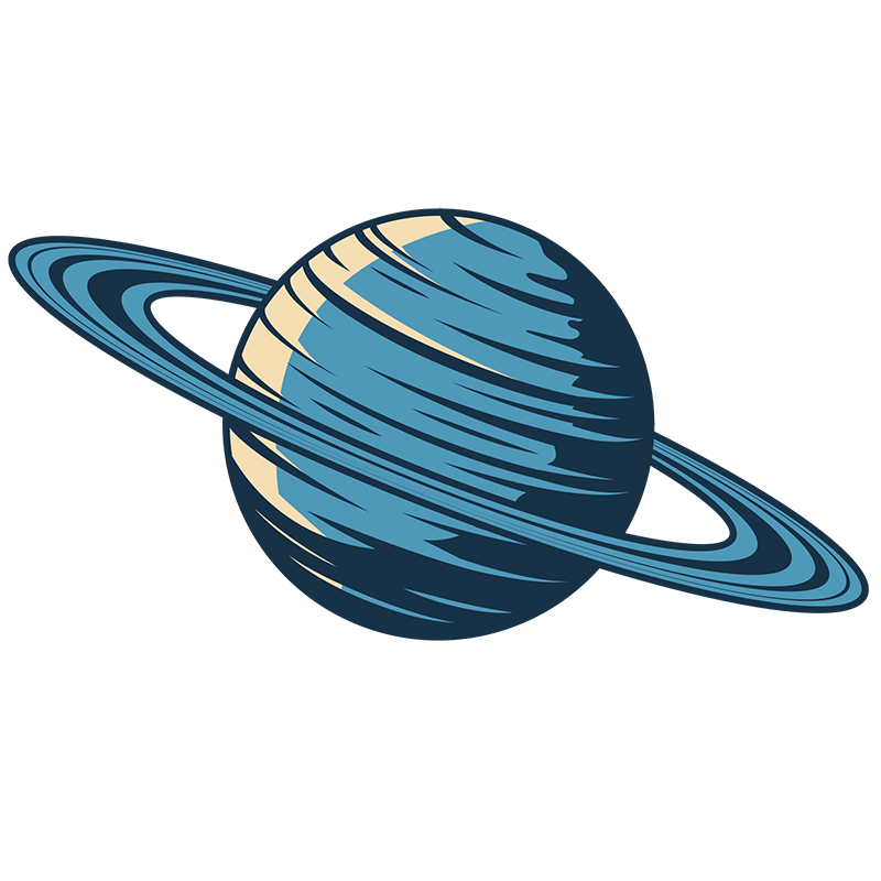 Illustration of Saturn-looking planet.