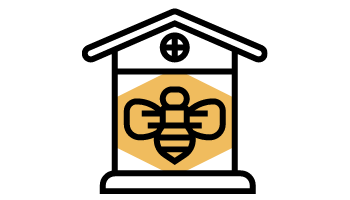 Graphic of a bee hive