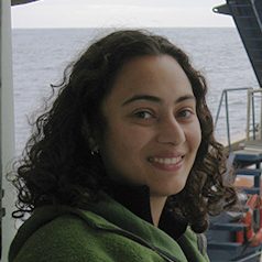 portrait of Suni Shah Walter on a research vessel