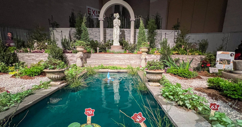 Flower Show Exhibit spotlighting Marian Coffin's influences.
