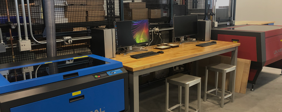 makerspace laser cutting bench