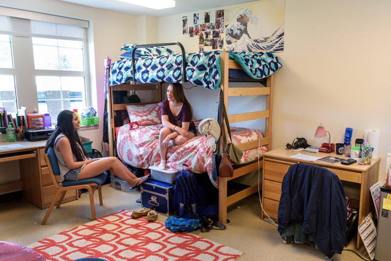 Students in a residence hall