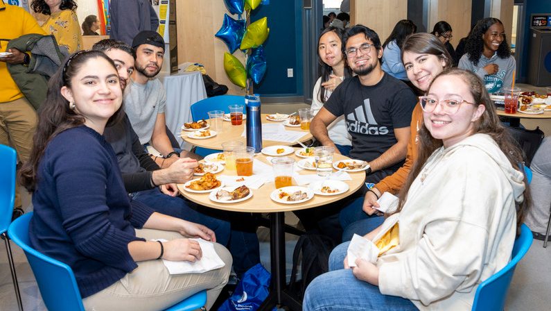 Students gathered for a First-Gen Day Celebration