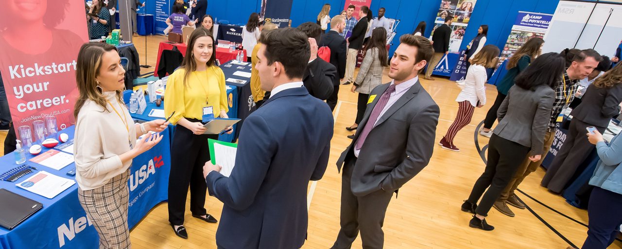 Photo of employers at career fair