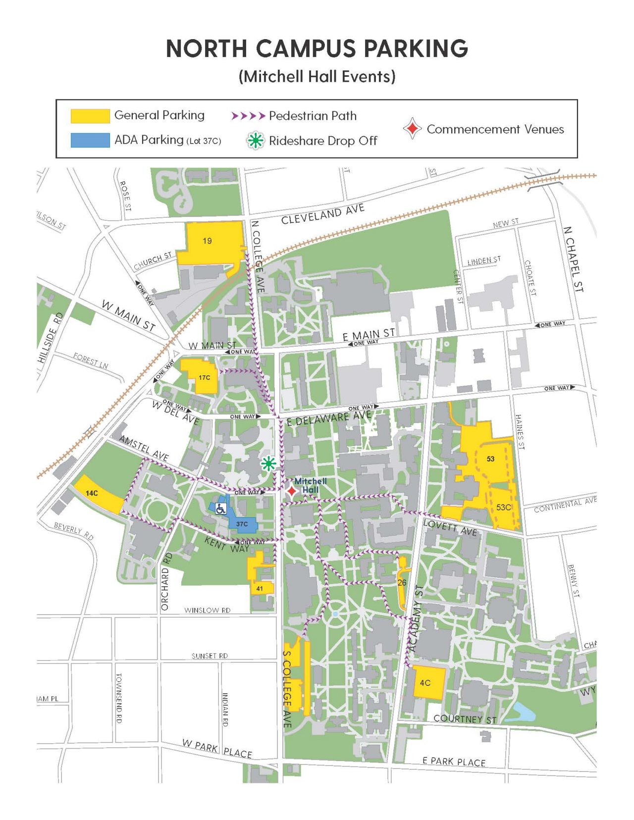 North Campus Parking Map