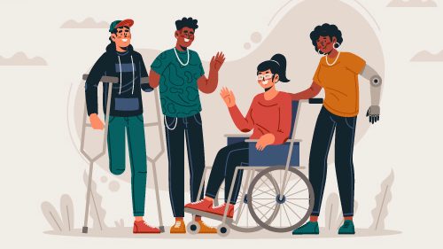 International day of people with disability Illustration of people with disabilities