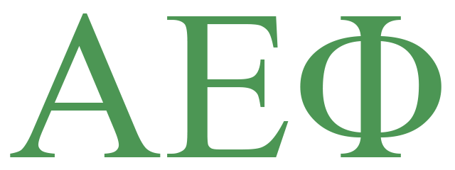 Alpha Epsilon Phi Greek letters