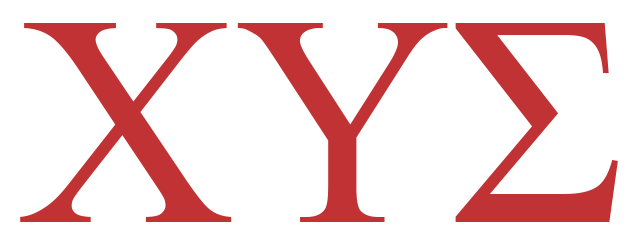 Chi Upsilon Sigma greek letters