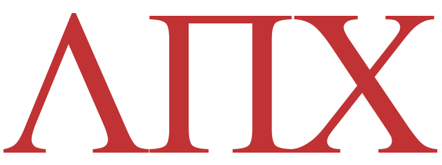 Lambda Pi Chi greek letters