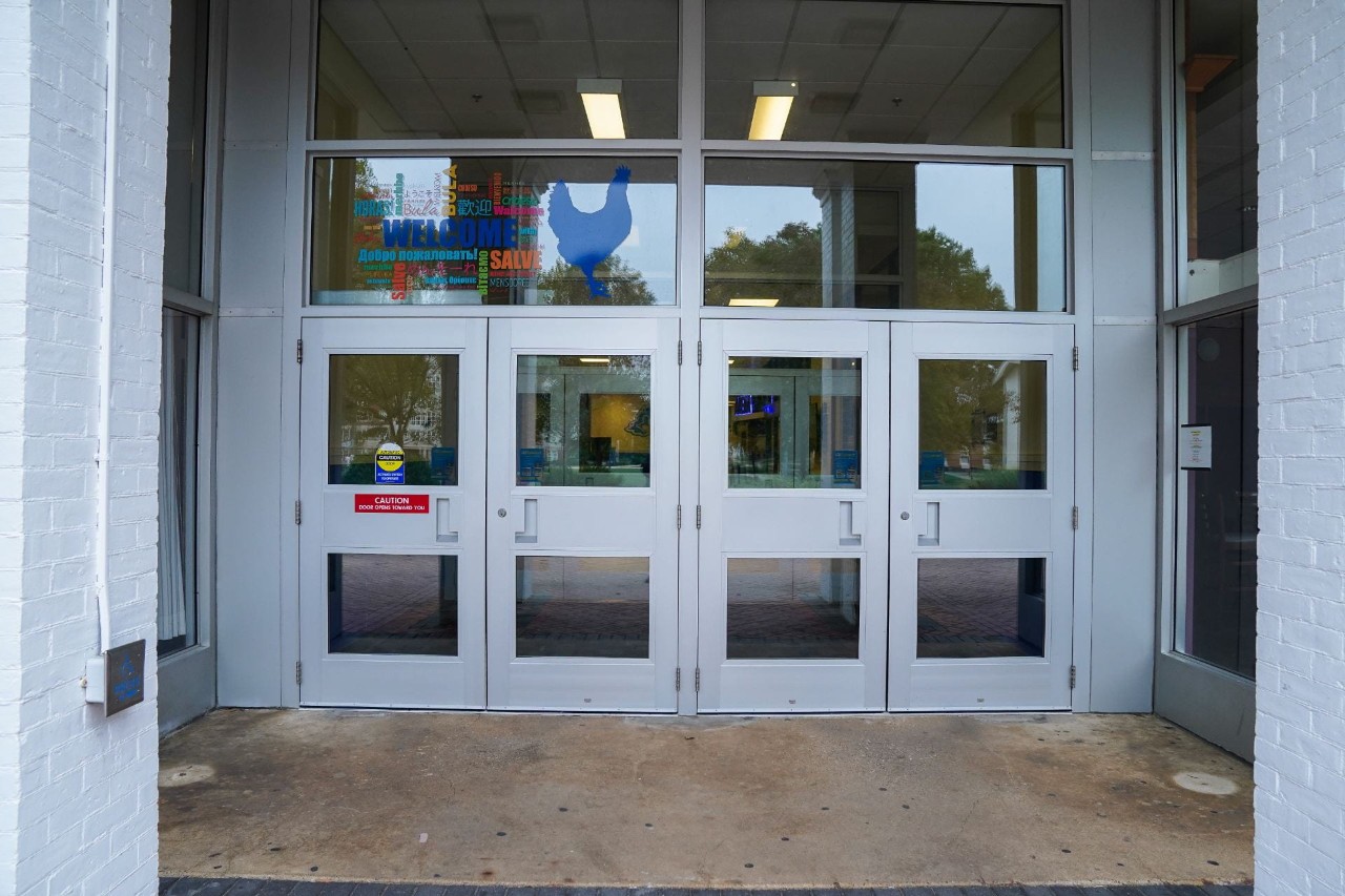 Perkins entrance windows