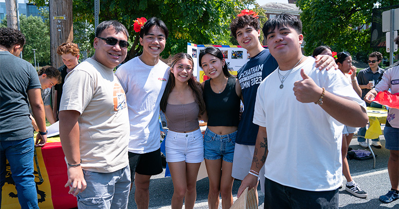 A group of students at the Fall Involvement Fair