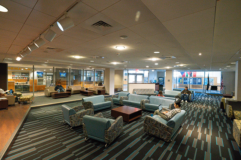 Soft seating in Trabant Lounge