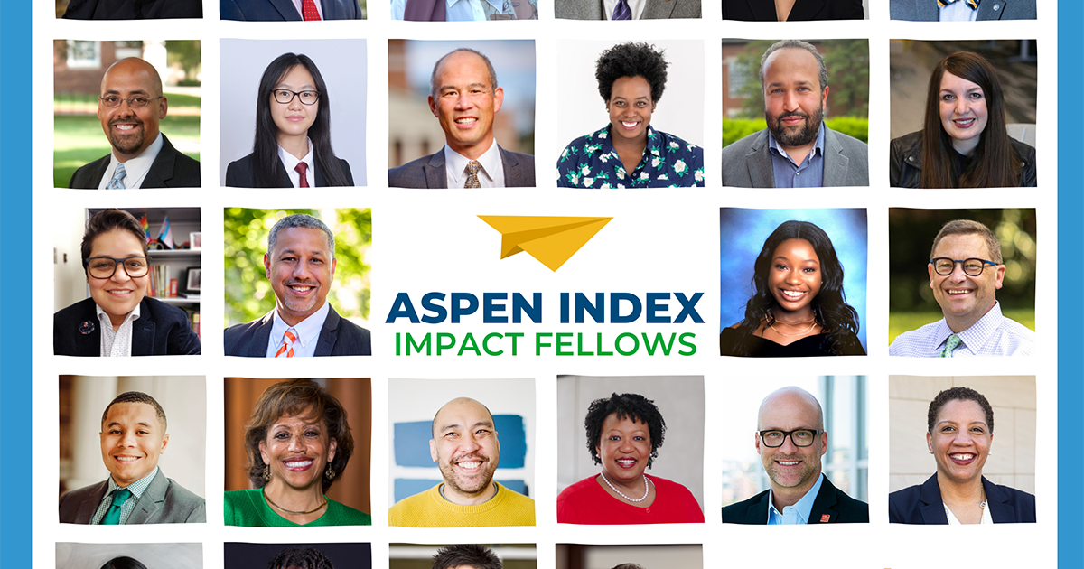 Photo collage of Aspen Index Impact Fellows