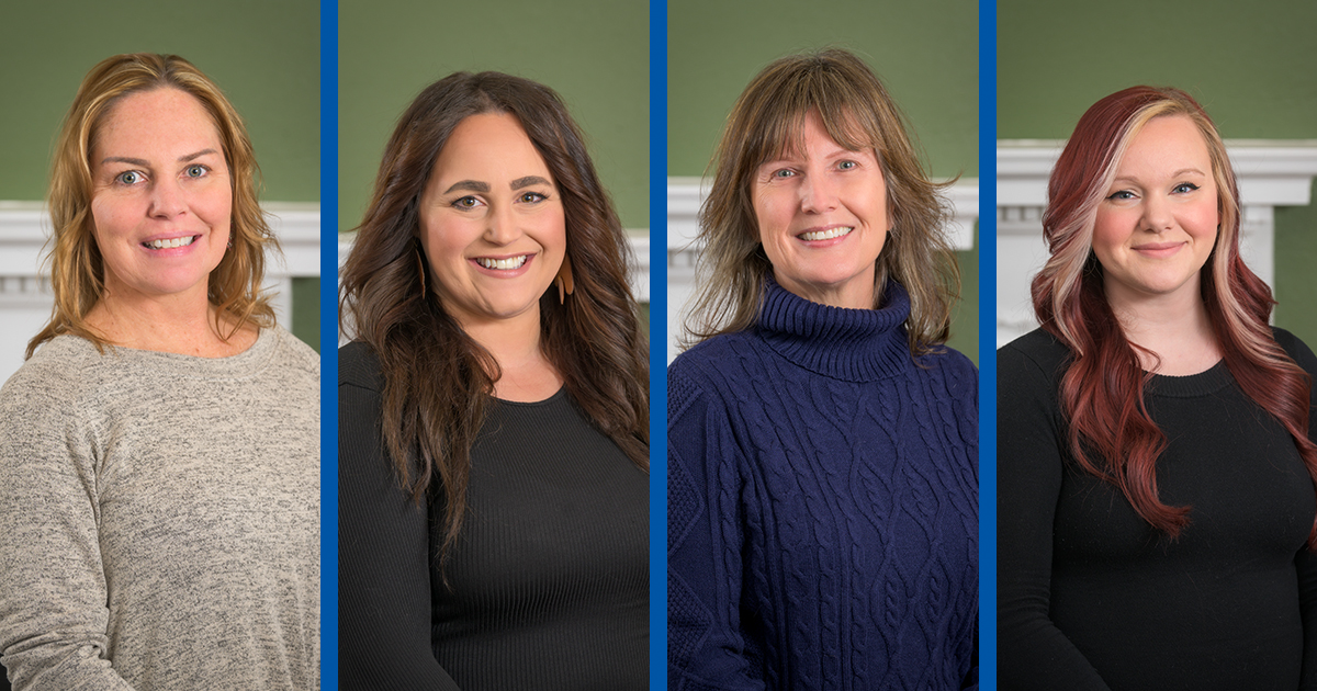 headshots of CCSD staff Cindy Scheffler, Ashley Kraemer, Michele Juarez-Huffaker, Ashley Arriz