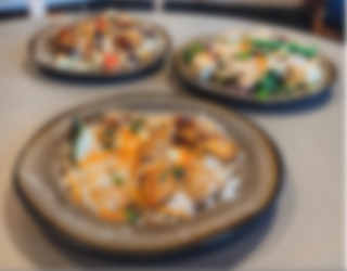 Blurry photo dining hall food