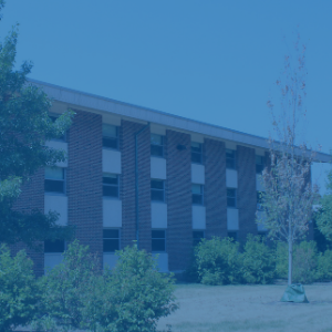 Exterior of Harrington residence hall