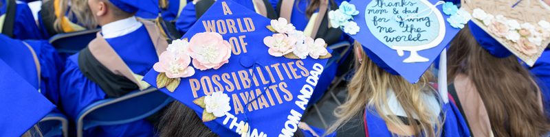 The 169th University of Delaware Spring Commencement ceremony held in Delaware Stadium on Saturday, May 26, 2018. Including commencement speaker Steve Mosko, leading media executive and former chairman of Sony Pictures Television and a UD alumnus, honorary degrees were also awarded to Howard. E Cosgrove, James Jones, and Valerie Biden Owens. - (Evan Krape / University of Delaware)