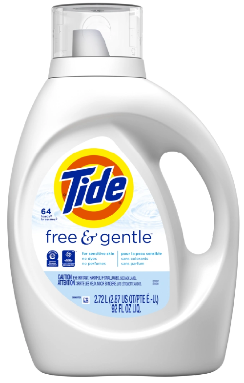 Bottle of Tide Free & Gentle