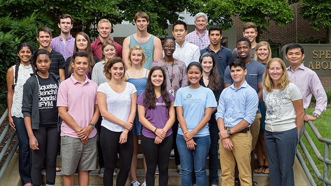 Group photo of participants in the "Application to Graduate School" training session. - (Evan Krape / University of Delaware)