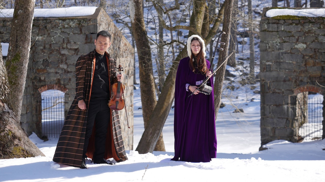 Violinist Xiang Gao and Cathy Yang