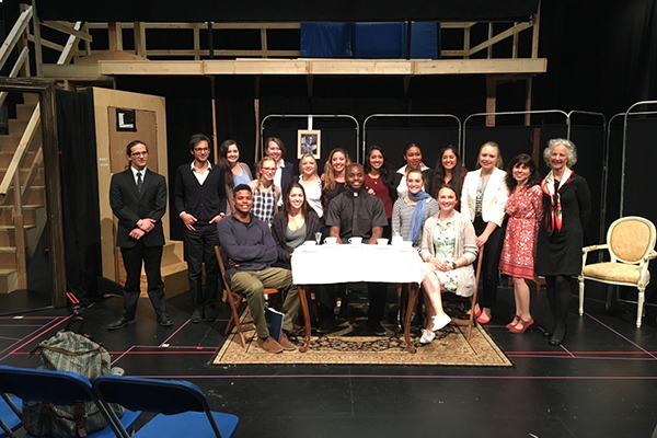 Students in the French Theatre Workshop, University of Delaware