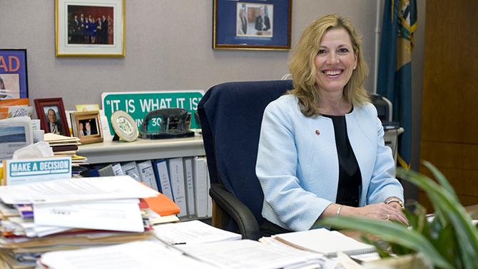 04/26/11 - 05sb.landgraf - Department of Health and Social Services Secretary Rita Landgraf in her office in New Castle, Tuesday, April 26,  2011. 
Special to The News Journal/Emily Varisco