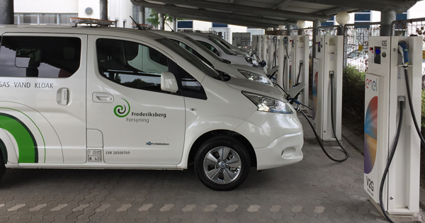 Electric car used in Denmark using UD V2G technology vehicle to grid technology