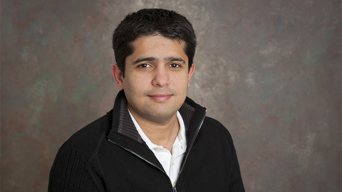 Singh_Abhyudai Publicity photo of Abhyudai Singh, Assistant Professor of Electrical and Computer Engineering