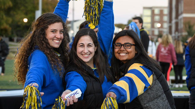 The Homecoming Pep Rally on Oct. 28, 2016 at Harrington Beach included student groups, cheerleaders and the football team.