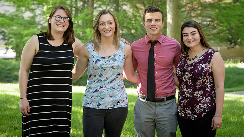 Student_Teaching_Award_Group-051817 Group photo of the Center for Secondary Education 2017 "Outstanding Student Teacher" award winners. - (Evan Krape / University of Delaware)