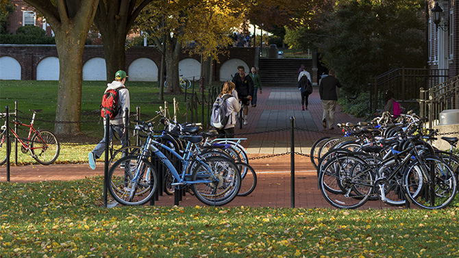 Various photos of the main / Newark campus of the University of Delaware featuring fall colors and the changing of seasons. November, 2013.