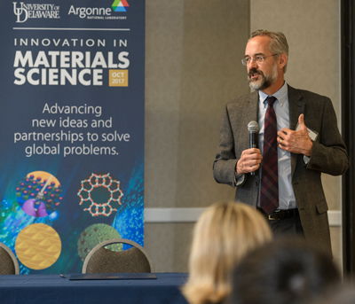 The Argonne National Laboratories partnership signing, October 19th, 2017 with welcome remarks by Kristi Kiick, Deputy Dean, College of Engineering, UD, Babatunde Ogunnaike, Dean, College of Engineering, Doug Doren, Deputy Dean, College of Arts & Sciences; CHarles Riordan, VP for Research, Scholarship and Innovation, UD with President Dennis Assanis and Paul Kearns, Interim Director, Arggonne National Laboratories signing the agreement.  Plenary talks were given by Matt Doty, UD Nanofabrication Facility Director and Asso Professor, Dept of Materials Science and Engineering and John MIrchell, Associate Division Director and Senior Chemist, Materials Science Division, Argonne National Laboratory.