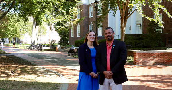 Allison Karpyn (left)Allison Karpyn (left), associate professor in UD’s department of human development and family sciences, is collaborating with Shaun Ingraham (right), president and CEO, One Eleuthera Foundation
