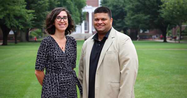 Human Development and Family Sciences assistant professor Valerie Earnshaw (left) will be mentored during a four-year NIH study by professor Jean-Philippe Laurenceau.