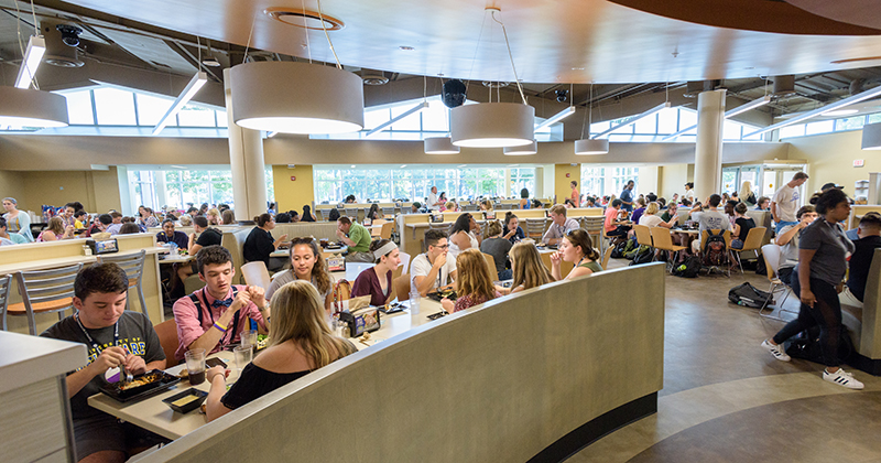 Dining_Services-Russell_Dining_Hall-Soft_Opening-082217 "Soft opening" for the newly renovated Russell Residential Dining Hall. - (Evan Krape / University of Delaware)