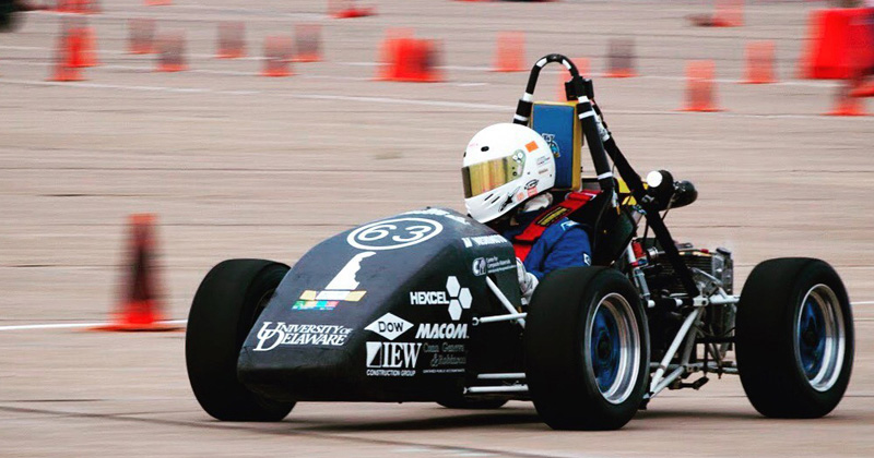 UD’s Formula SAE car at the 2018 competition in Lincoln, Nebraska. 