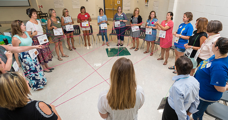 The Center for Economic Education and Entrepreneurship teaches 2nd grade teachers from across the state how to incorporate economic education into their daily lesson plans on August 9th, 2018 at Kathleen Wilbur Elementary school. 