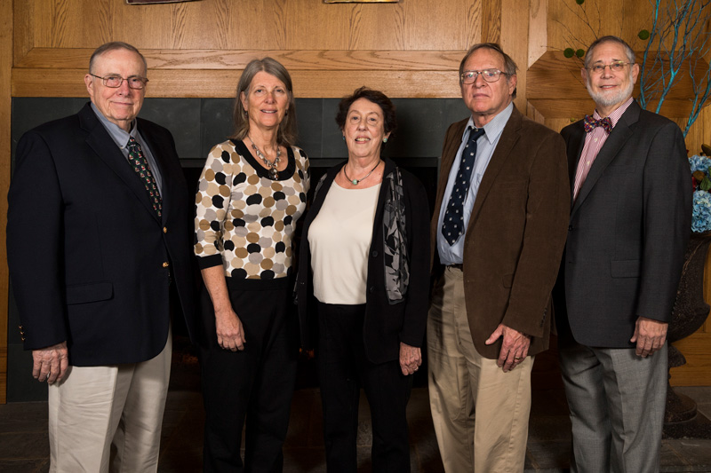 From L to R: John Brook, Treasurer, Janet Johnson, Vice-President, Marian Palley, Past-President, Fred Schueler, President and Dick Sacher, Secretary are the new Executive Board for UDARF 2018-2020. (Releases were obtained on the board.)