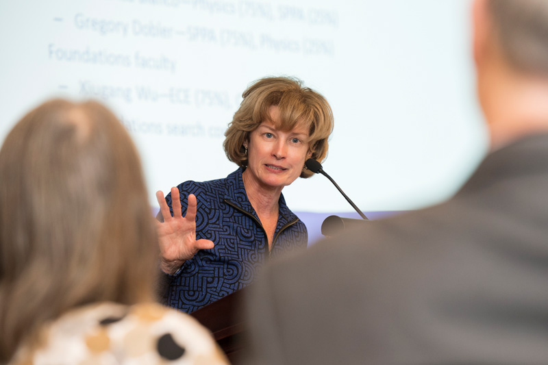 UDARF’S December luncheon with guest speaker Provost Robin Morgan talking about faculty hiring, new facilities and the direction of the university.  (Release was NOT obtained on the Provost.)