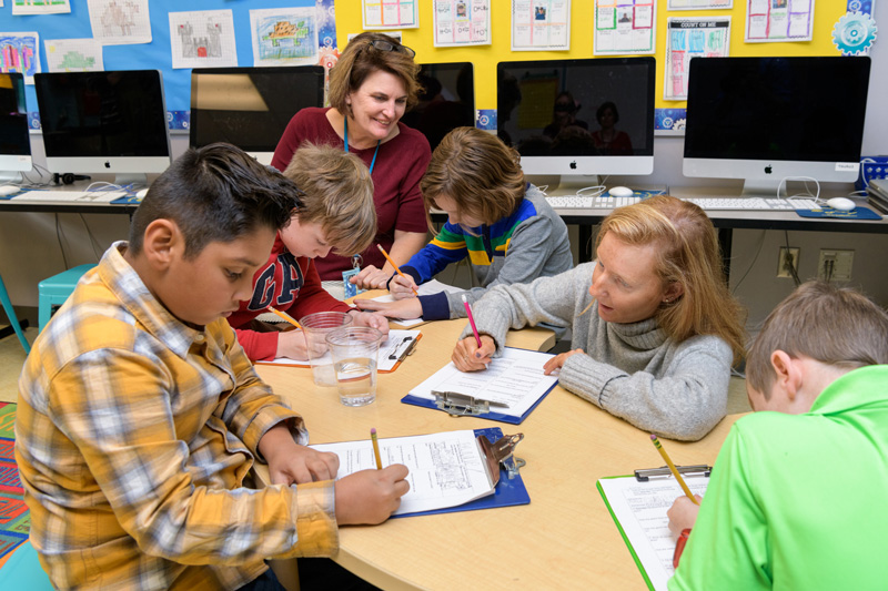 Students and teachers at The College School for use in promotional material and to advertise the school. - (Evan Krape / University of Delaware)