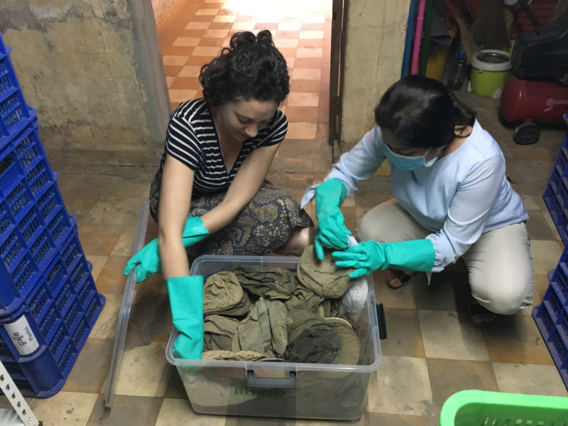 UD grad student helps conserve clothing of Khmer Rouge victims in Cambodia